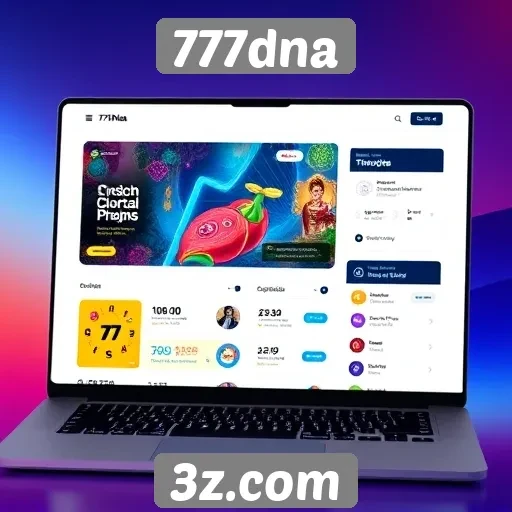 Interface do site 777dna e experiência do usuário